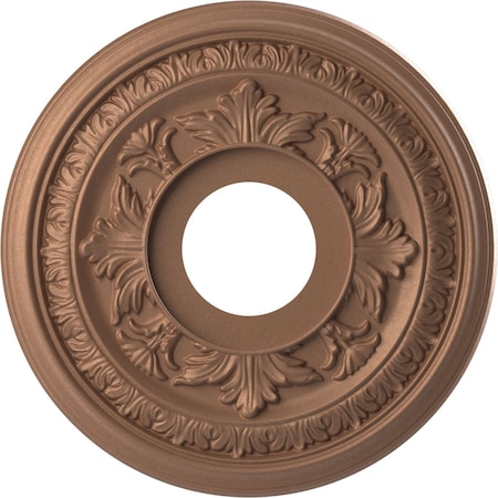 Ekena Millwork Baltimore Thermoformed PVC Ceiling Medallion Fits Canopies up to 5 1/4-in., Aged Copper CMP13BACAC